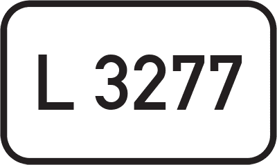 Straßenschild Landesstraße L 3277