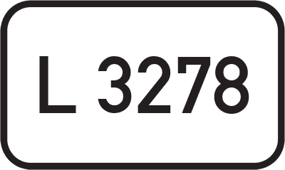 Straßenschild Landesstraße L 3278