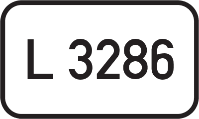 Straßenschild Landesstraße L 3286