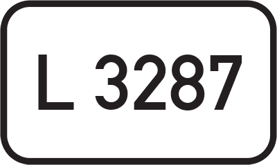 Straßenschild Landesstraße L 3287