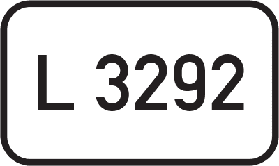 Straßenschild Landesstraße L 3292