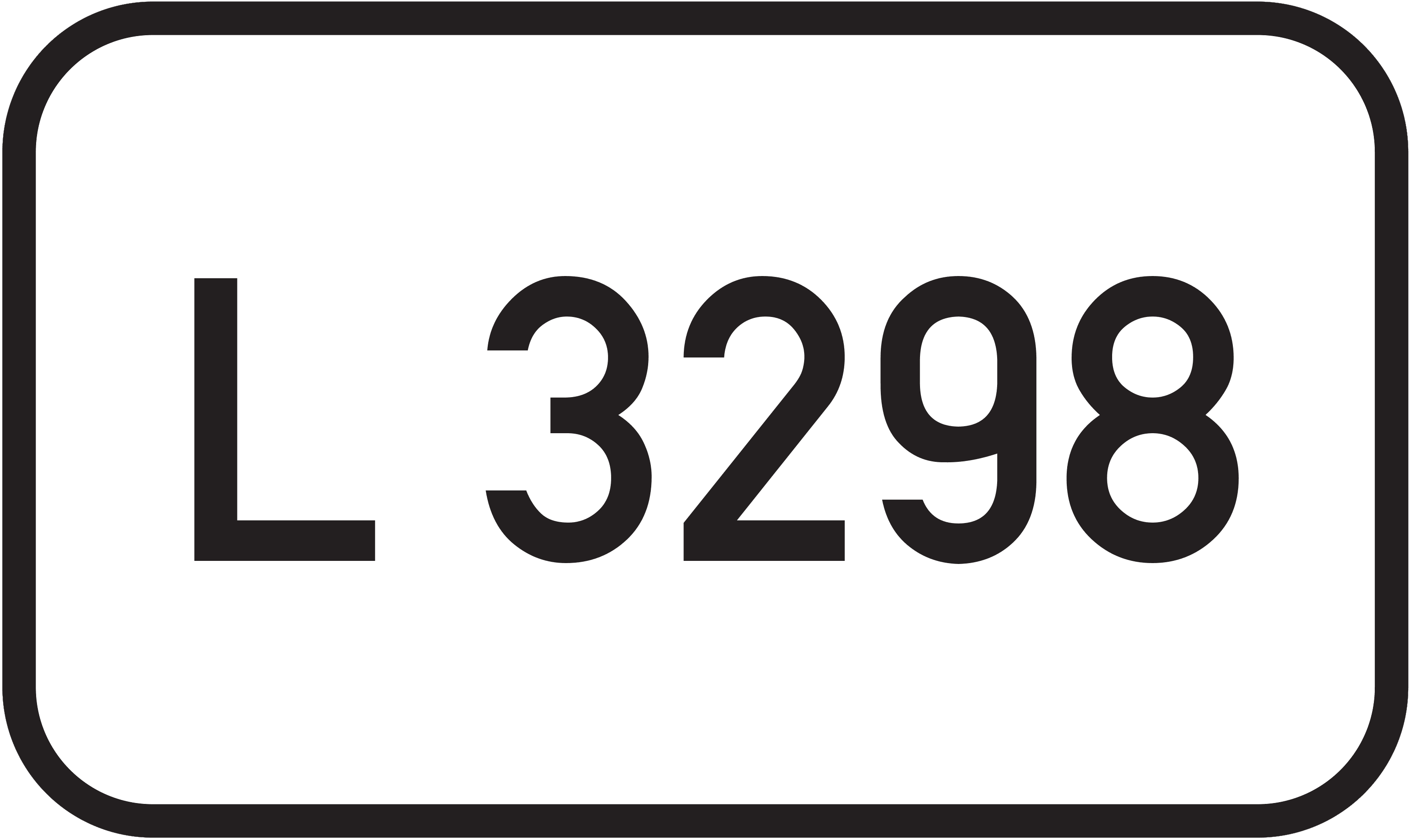 Straßenschild Landesstraße L 3298