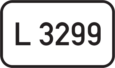 Straßenschild Landesstraße L 3299