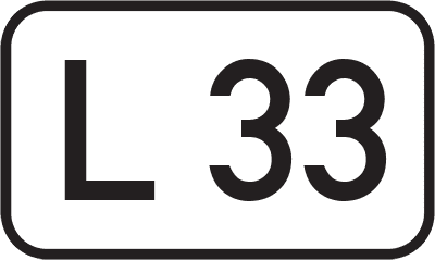 Straßenschild Landesstraße L 33