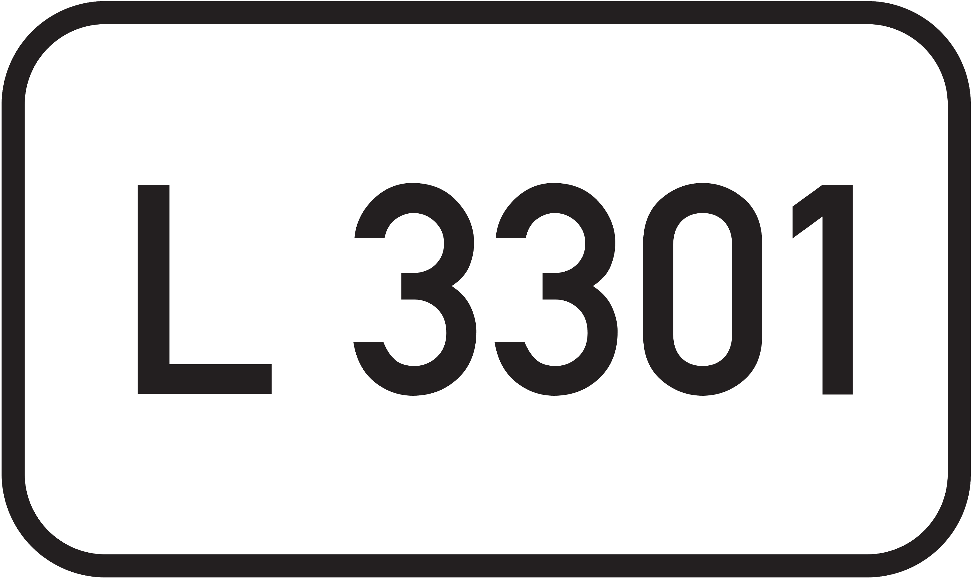Straßenschild Landesstraße L 3301