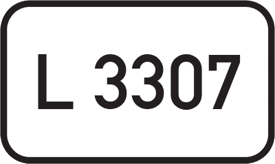 Straßenschild Landesstraße L 3307
