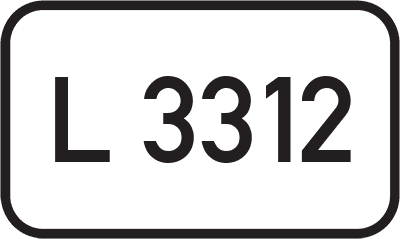 Straßenschild Landesstraße L 3312