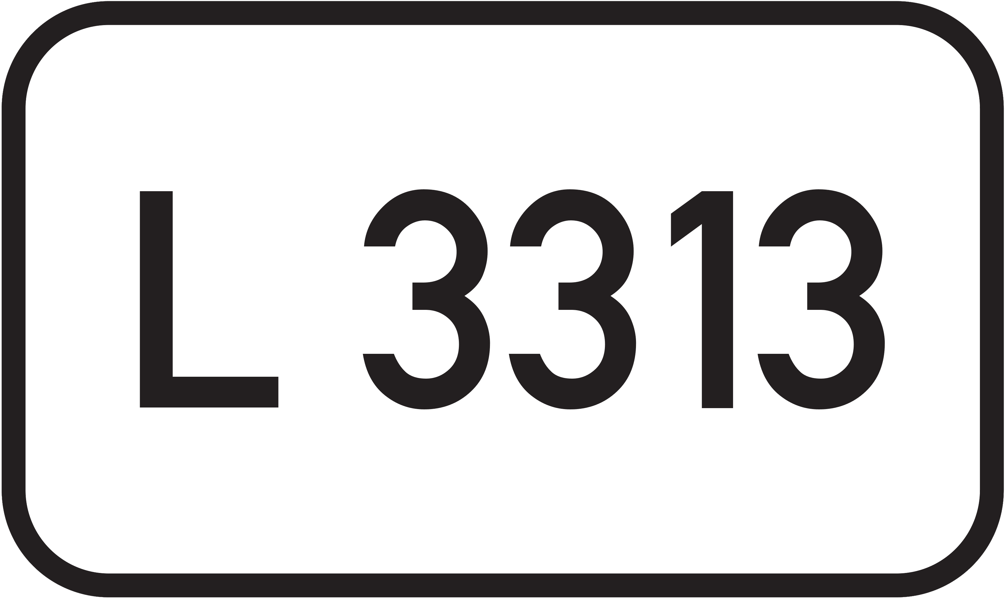 Straßenschild Landesstraße L 3313