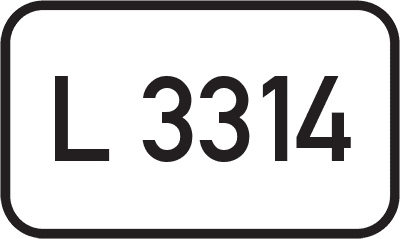 Straßenschild Landesstraße L 3314
