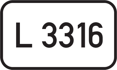 Straßenschild Landesstraße L 3316