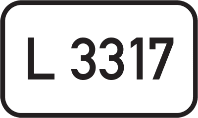 Straßenschild Landesstraße L 3317