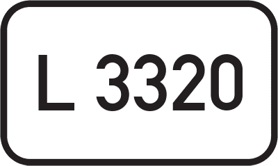 Straßenschild Landesstraße L 3320