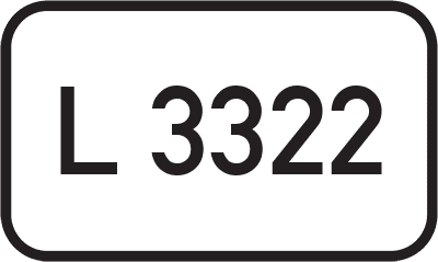 Straßenschild Landesstraße L 3322