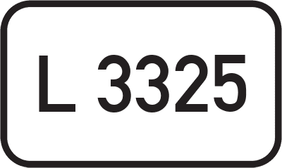 Straßenschild Landesstraße L 3325