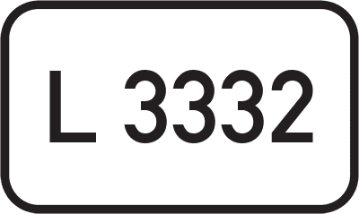 Straßenschild Landesstraße L 3332