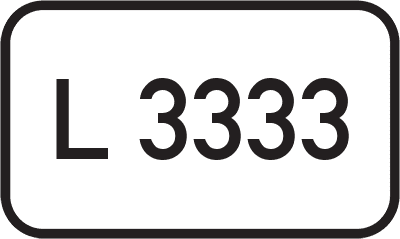 Straßenschild Landesstraße L 3333