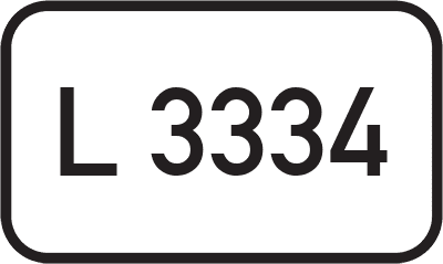 Straßenschild Landesstraße L 3334