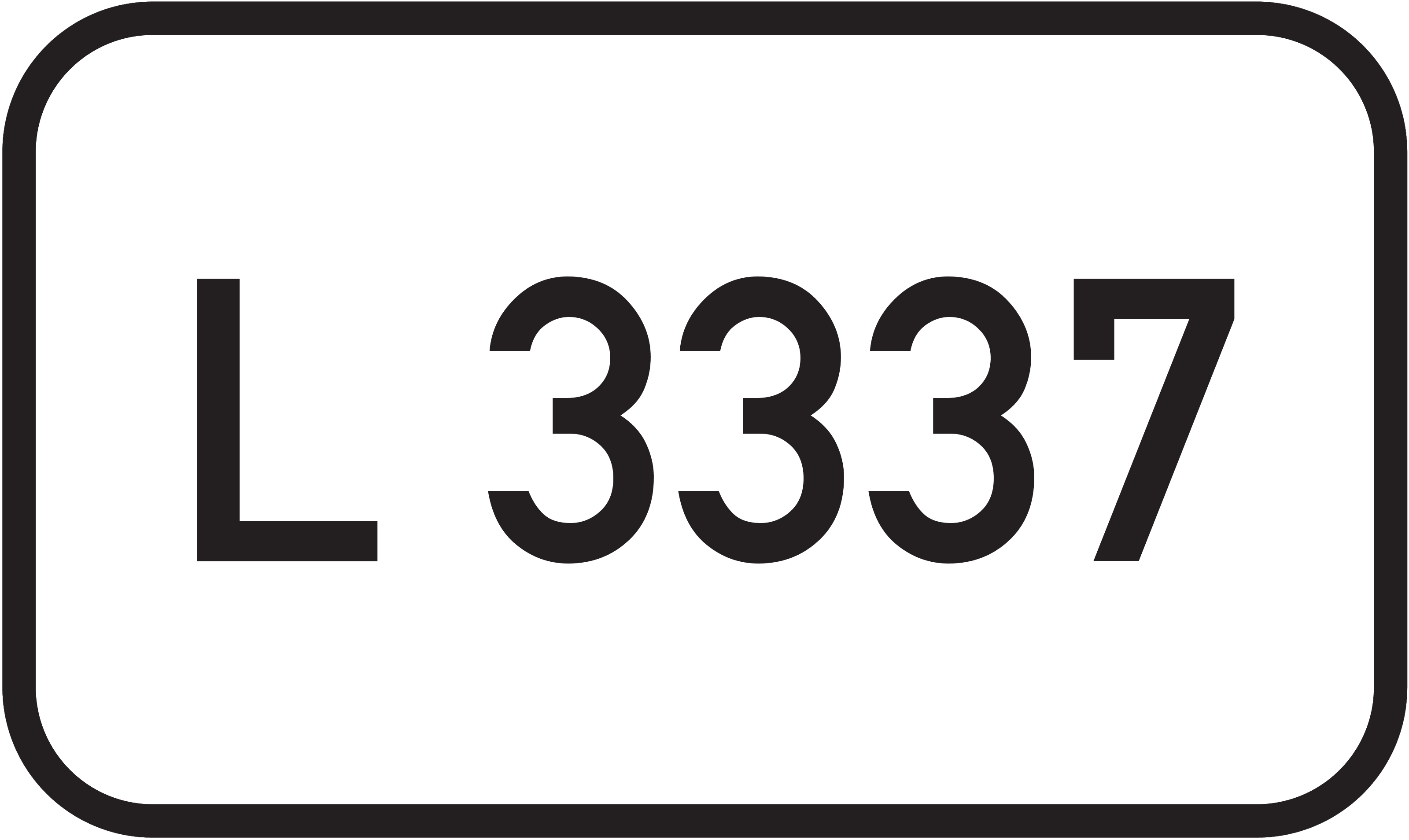 Straßenschild Landesstraße L 3337