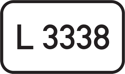 Straßenschild Landesstraße L 3338