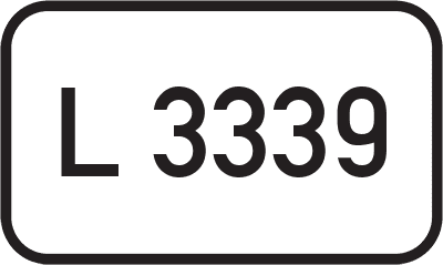 Straßenschild Landesstraße L 3339