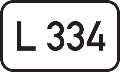 Straßenschild Landesstraße L 334
