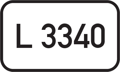 Straßenschild Landesstraße L 3340