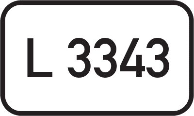 Straßenschild Landesstraße L 3343
