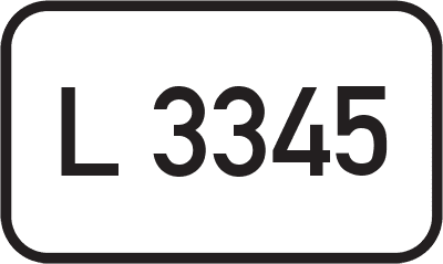 Straßenschild Landesstraße L 3345