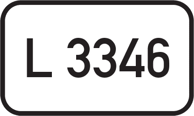 Straßenschild Landesstraße L 3346