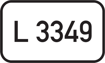 Straßenschild Landesstraße L 3349