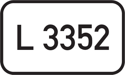 Straßenschild Landesstraße L 3352
