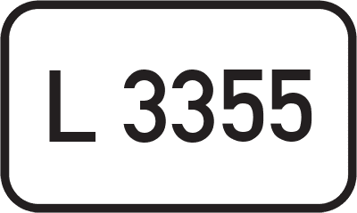 Straßenschild Landesstraße L 3355