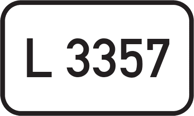 Straßenschild Landesstraße L 3357