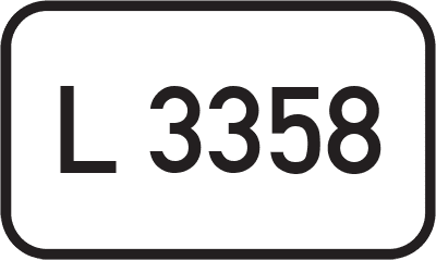 Straßenschild Landesstraße L 3358