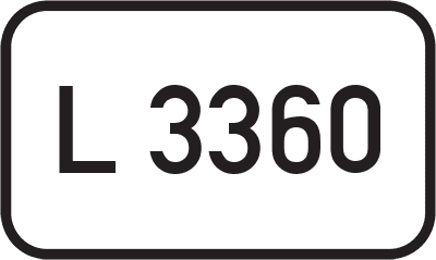 Straßenschild Landesstraße L 3360