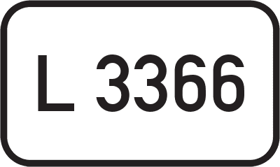 Straßenschild Landesstraße L 3366