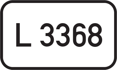 Straßenschild Landesstraße L 3368
