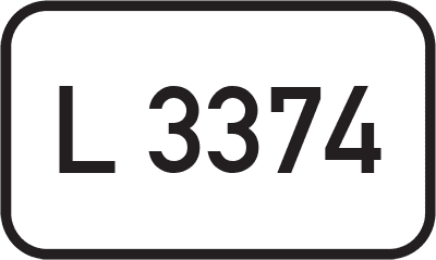 Straßenschild Landesstraße L 3374