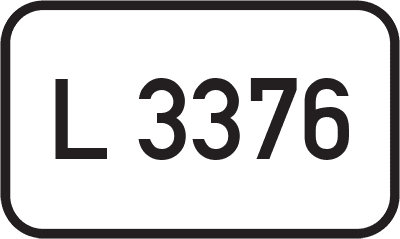 Straßenschild Landesstraße L 3376