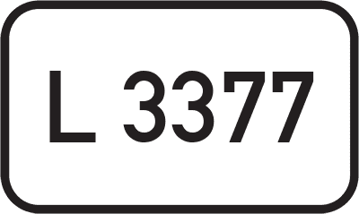 Straßenschild Landesstraße L 3377