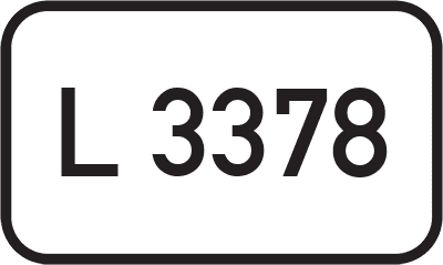 Straßenschild Landesstraße L 3378