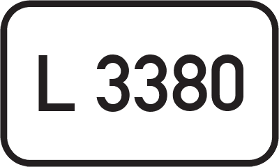 Straßenschild Landesstraße L 3380