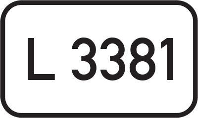 Straßenschild Landesstraße L 3381
