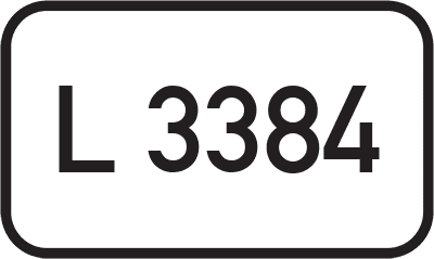 Straßenschild Landesstraße L 3384