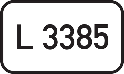 Straßenschild Landesstraße L 3385