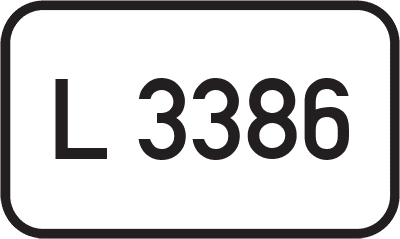 Straßenschild Landesstraße L 3386
