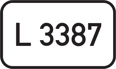 Straßenschild Landesstraße L 3387