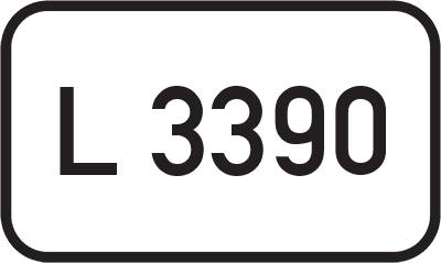 Straßenschild Landesstraße L 3390