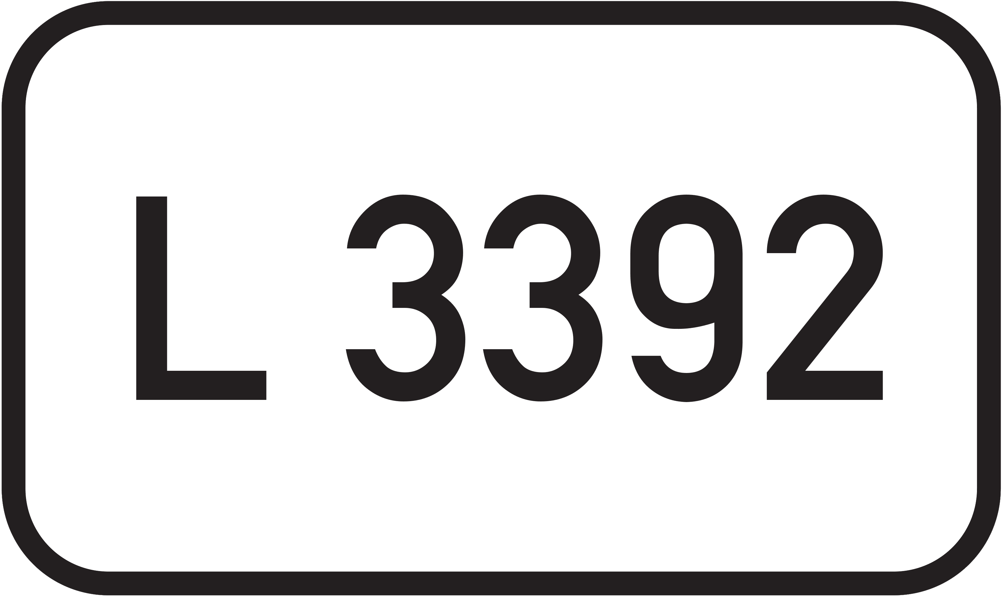 Straßenschild Landesstraße L 3392