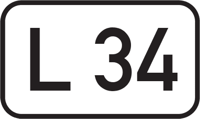 Straßenschild Landesstraße L 34
